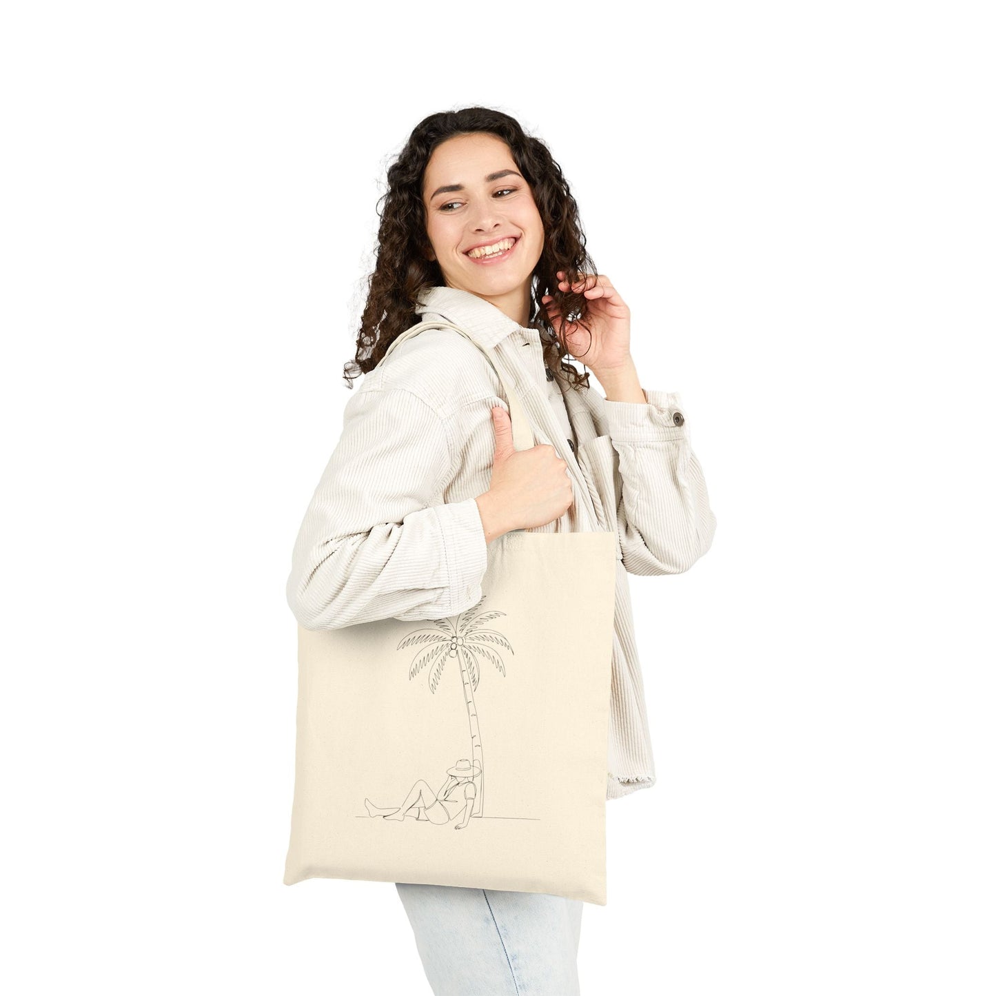 Chillin' By The Trees Stylish Cotton Canvas Tote Bag | Beach Bag - Be Sunkissed