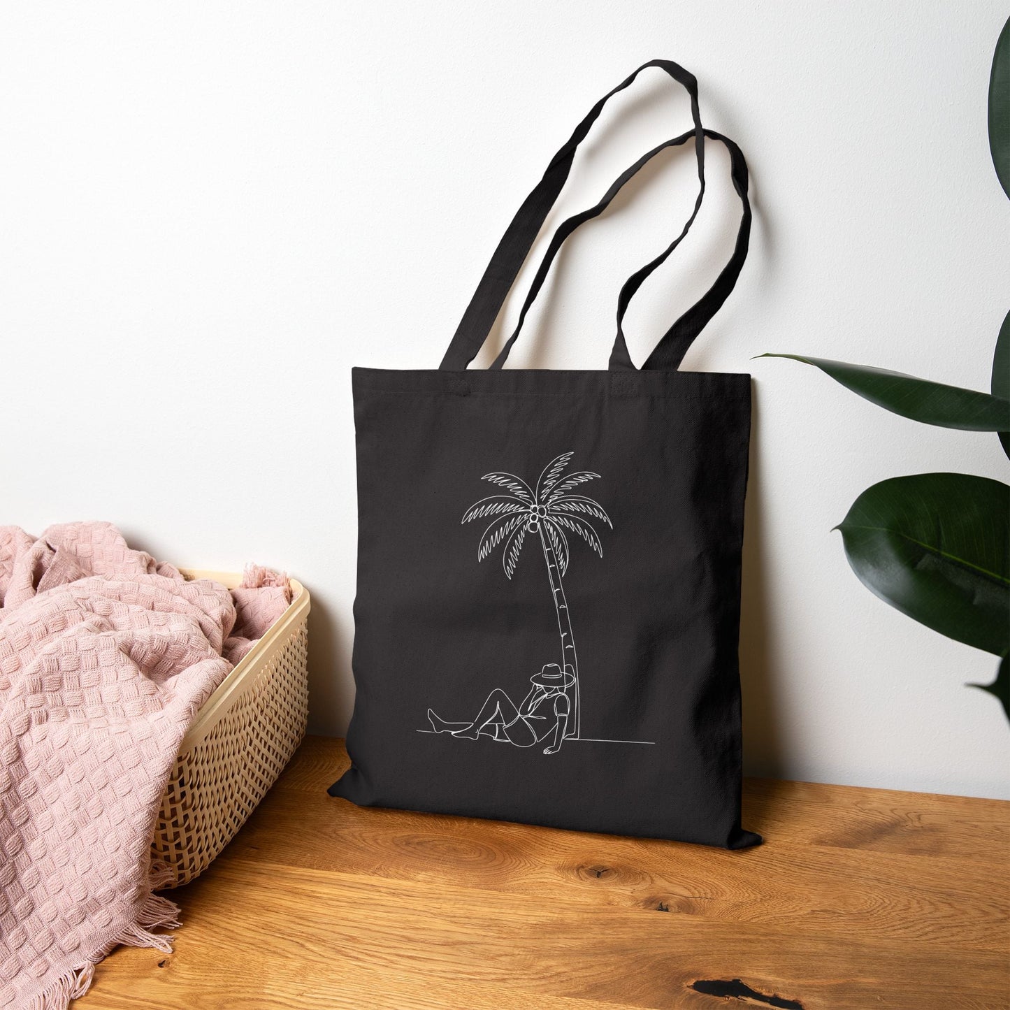 Chillin' By The Trees Stylish Cotton Canvas Tote Bag | Beach Bag - Be Sunkissed