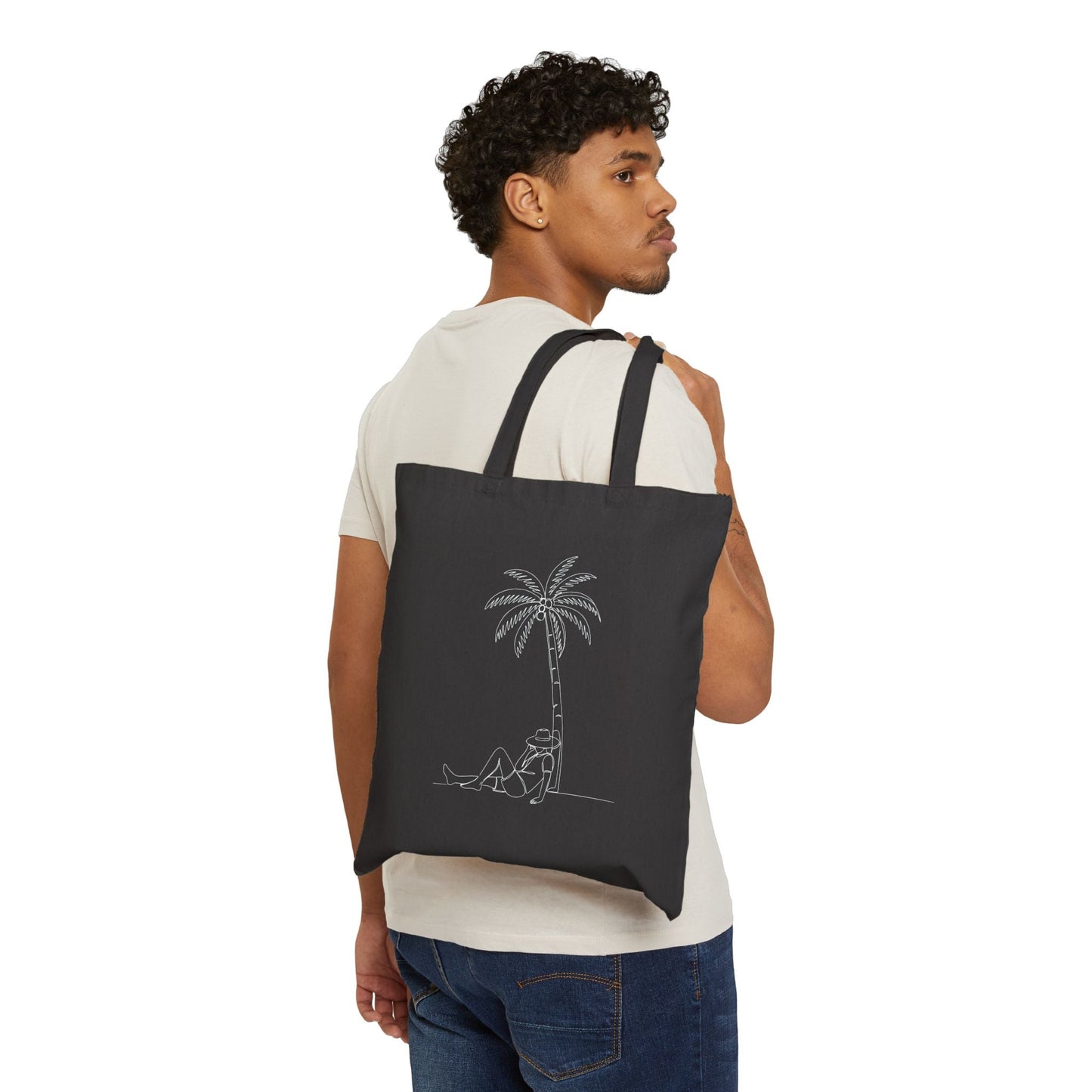 Chillin' By The Trees Stylish Cotton Canvas Tote Bag | Beach Bag - Be Sunkissed