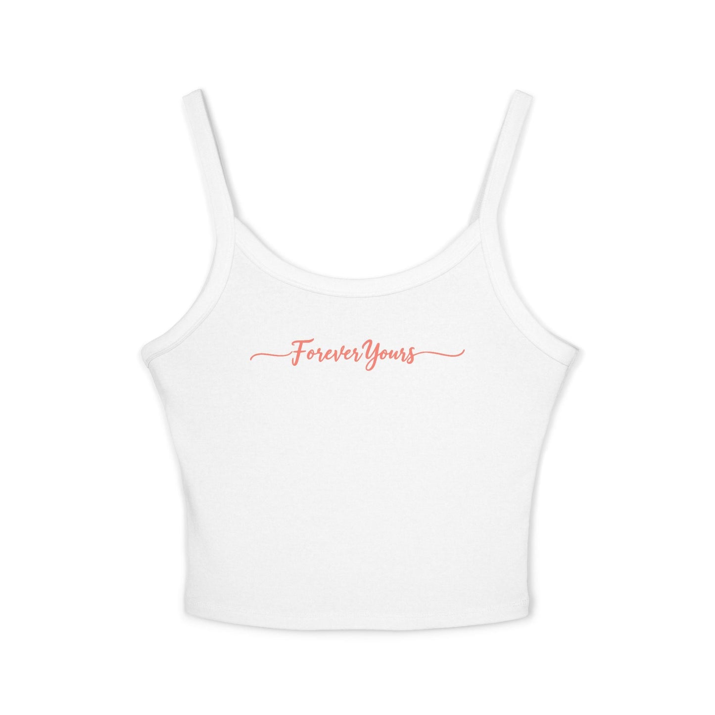 Women's Spaghetti Strap Tank Top - Forever Yours, Summer Fashion, Casual Wear, Stylish Comfort, Vacation Essentials, Gift for Her - Be Sunkissed