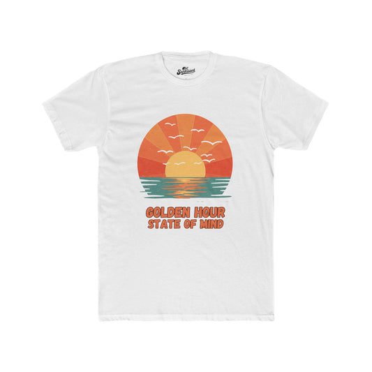 Golden Hour State of Mind Unisex Cotton Crew Tee - Relaxed Vibe Shirt for California Dreamers - Be Sunkissed