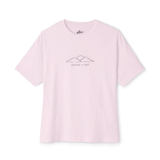 Sketched in the Light Oversized Tee - Be Sunkissed