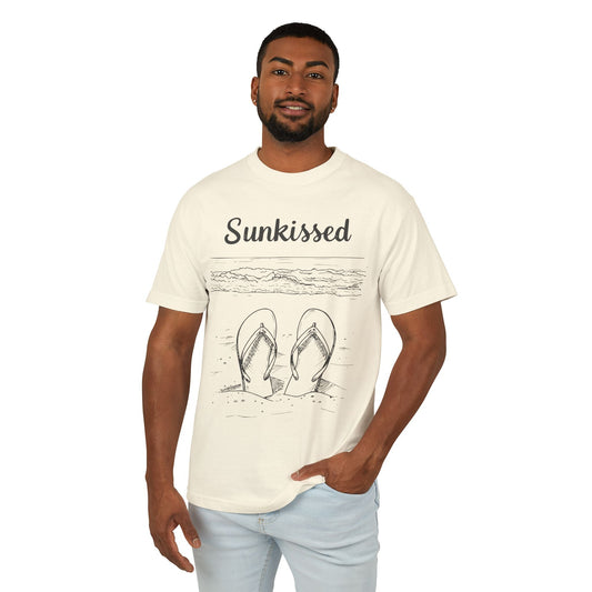 Sunkissed Unisex Heavyweight Cotton Tee - Perfect for Beach Days - Be Sunkissed
